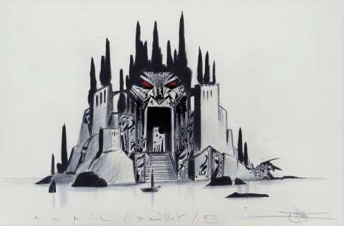 Druillet - Avril | L’Ile des morts, illustration à l’encre de Chine… | Millon