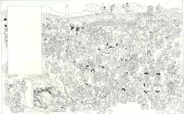 Joaquín Cera | Summer Sale (Ends August 31) // Flunkerne går til filmen – Original drawing – Cera / Ramis | Origin Of Comics
