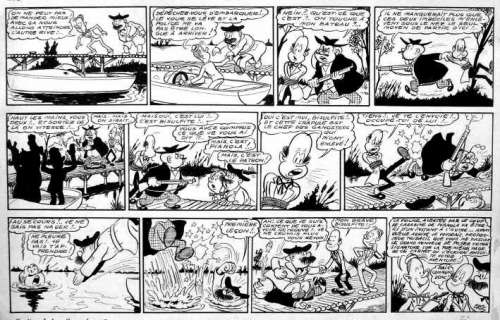 Erik. (1912-1974). | ERIK. . Â« Une Aventure de Tribacil Â». Ensemble de 19 planches original | Tessier Sarrou