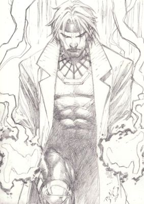 Ed Benes | Gambit - 09"x12" Pencil | Ed Benes