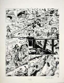 Derib (Claude de Ribeaupierre, Dit -1944) | BUDDY LONGWAY. Tome 2. L’ENNEMI. Encre de Chine pour la planche 17 de cet album publié... | Coutau Bégarie