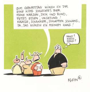 Rudi Klein | RUDI KLEIN: Cartoon signed, 19 x 18 cm | Galerie Laqua