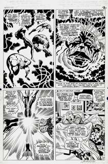 Jack Kirby Joe Sinnott - Fantastic Four #65 P 2 (Sinnott Inked Large Art! Entire Ff & the Very 1St Panel Appearance Ever of the Kree Supreme Intelligence!) 1967