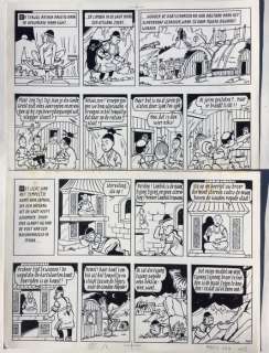 Studio Vandersteen | Planche originale (p.17)  Bob & Bobette  - L’Oiseau Blanc (De witte uil)  - (1972) | Catawiki