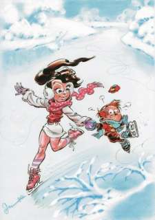 Dan. Illustration originale Petit Spirou | BDEnchères