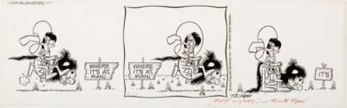 Tom K. Ryan Tumbleweeds Daily Comic Strip  Original Art dated 3-25-77 (King Features Syndicate, 1977)....