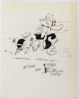 Shary Flenniken and Bobby London - Character Sketches Original Art dated 7-3-75 Key members of the Air Pirates‘ -