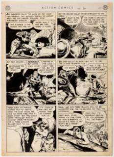 Dan Barry Action Comics #150 "Six Slugs for the Vigilante" Story Page 5 Original Art (DC, 1950). An - | Heritage