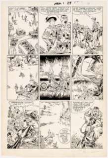 Michael Golden and Armando Gil The ’Nam #1 Page 17 Original Art (Marvel, 1986). PFC Marks’ unit is ambushed on - | Heritage