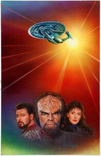 Keith Birdsong Star Trek: The Next Generation: Triangle: Imzadi II Hardcover Novel Cover Painting Original Art (Po... | Heritage