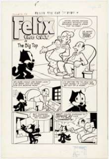 Otto Messmer Pat Sullivan’s Felix the Cat #70 Complete 5-Page Story Original Art (Harvey Comics, 1956)... (Total: 5 Original Art) | Heritage