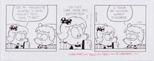 Tom Armstrong Marvin Daily Comic Strip Original Art dated 11-23-17 (News America Syndicate, 2017)....