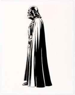 Rick Hoberg Star Wars Darth Vader "Side View" Licensing/Style Guide Illustration Original Art (Lucas Films, undate... | Heritage