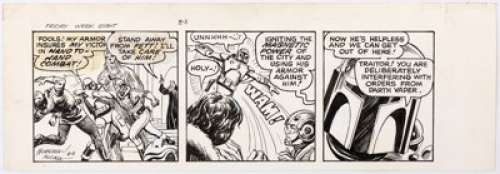 Rick Hoberg and Alfredo Alcala Star Wars Daily Comic Strip Original Art dated 8-8-80 (L. A. Times Syndicate, 1980)... | Heritage