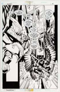 Howard Porter and Barbara Kaalberg Hawkman #31 Story Page 4 Original Art (DC, 1996)....