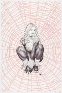 Frank Cho - Black Cat Unpublished Illustration Original Art (c. 2000s).... | Heritage