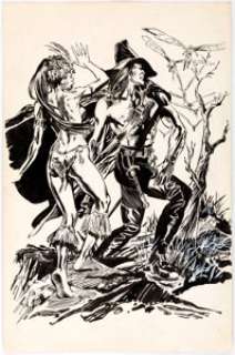 Arnie Fenner REH: Lone Star Fiction #4 Solomon Kane Illustration Original Art (Nemedian Chronicles, 1976).... | Heritage