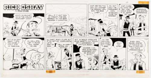 Stan Lynde Rick O’Shay Sunday Comic Strip Original Art dated 3-22-64 (Chicago Tribune Syndicate, 1964). ... | Heritage