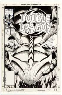  - Tom Raney and Brad Vancata Double Dragon #4 Cover Original Art (Marvel, 1991)....