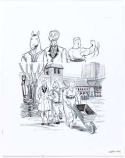  - Linda Medley Castle Waiting V2#7 Panel Page and Preliminary Original Art with Printed Image Group of 3 (Fantagraph... (Total: 3 Items)