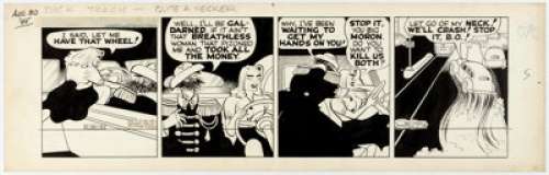 Chester Gould Dick Tracy Daily Comic Strip Original Art dated 8-30-45 (Chicago Tribune Syndicate, 1945). ... | Heritage