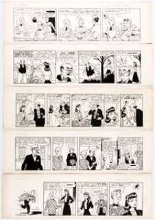 - Phil Berube Oh, Diana! Daily Comic Strip Original Art Group of 25 (AP Newsfeatures, 1940s).... (Total: 25 Original Art)