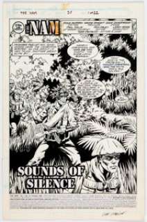  - Wayne Vansant and Geoff Isherwood The ‘Nam #35 Splash Story Page 1 Original Art (Marvel, 1989)....