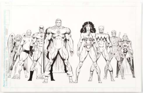 Keith Pollard and Joe Rubinstein Official Handbook of the Marvel Universe Master Edition #28 "Squadron Supreme" Il... | Heritage