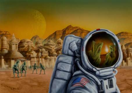 Jim Burns Homeward Bound Paperback Novel Cover Painting Original Art (Del Rey, 2004).... | Heritage