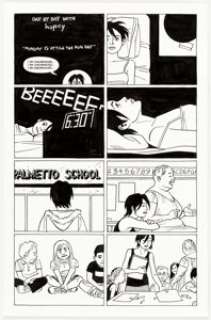 Jamie Hernandez Love and Rockets V2# Story Page 1 "Day By Day with Hopey" Original Art (Fantagraphics, 2006).... | Heritage