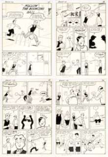 Harry Lucey Archie #126: "Follow The Bouncing Ball" Complete 6-Page Story Original Art (Archie Comics, 1968). ... (Total: 6 Original Art) | Heritage