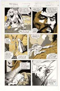 John Buscema and Tony DeZuniga Red Sonja #15 Story Page 8 Original Art (Marvel, 1979). Sonja finds herself shunned - | Heritage