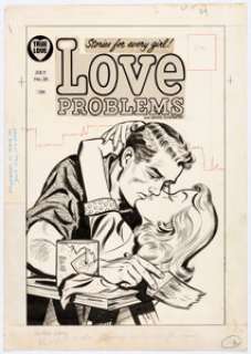 Al Avison (attributed) True Love Problems and Advice Illustrated #34 Cover Original Art (Harvey, 1955). A man’s - | Heritage