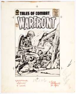 Jack Kirby And Joe Simon | Warfront #29 Cover Collage Composition Production Materials (Harvey Comics, 1956). | Heritage