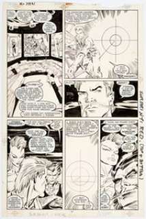 Marc Silvestri and Dan Green X-Men #240 Story Page 17 Original Art (Marvel, 1989) Storm and Wolverine sneak up on - | Heritage