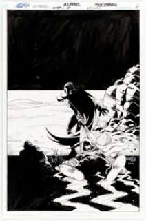 Tony Harris Azrael: Agent of the Bat #69 Cover Original Art (DC, 2000) A despairing cover of Azrael, aka Jean Paul - | Heritage