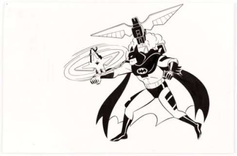 Carmine Infantino and Mike DeCarlo Night Star Batman Toy Package Illustration Original Art (DC/Kenner, 1993).  - | Heritage