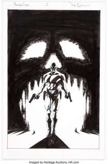 John Cassaday and Pat Quinn The Phantom #2 Cover Original Art (Moonstone Publ., 2004).  An ominous presence in - | Heritage