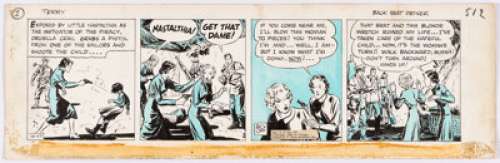 Milton Caniff | Terry and the Pirates Daily Comic Strip Original Art dated 10-17-38 (Chicago Tribune, 1938). | Heritage