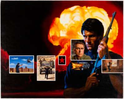 Michael Herring - Super Bolan #50: Red Heat Cover Painting Original Art (Gold Eagle, 1996)....