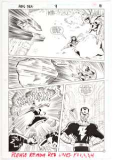 John Delaney Ron Boyd - Adventures of the DC Universe #7 Story Page 18 Original Art Shazam Family (DC, 1997).