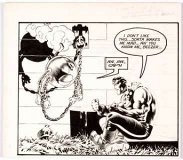 Bernie Wrightson | Captain Sternn and the Space Pirates Illustration Original Art (undated). | Heritage