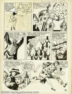 Unknown Artist - Original Art for Speed Comics #30, Black Cat story page 2 (Harvey, 1944). Explosive action and - | Heritage