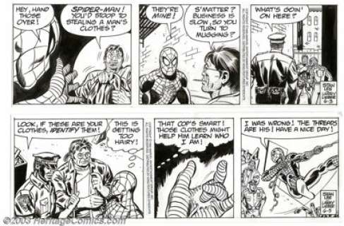 Larry Lieber - Original Comic Strip Art for The Amazing Spider-Man, Group of 100 Dailies (King Features, 1985-96). - | Heritage