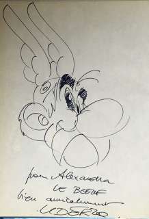 UDERZO Albert   - Asterix   - Jolie dédicace dans l’album Asterix chez Rahazade en [...] | Vermot et Associés