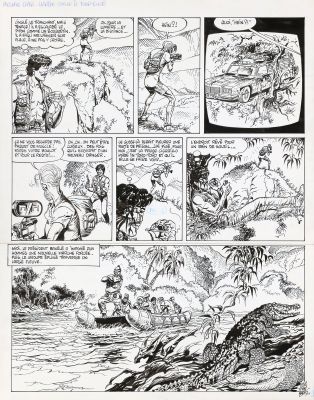 Malik - Lot 557 - Archie Cash, planche n°24 à l‘encre de Chine de…