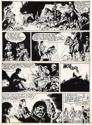 Jijé - Giraud | Jerry Spring, planche n°34 à l’encre de Chine… | AZ auction