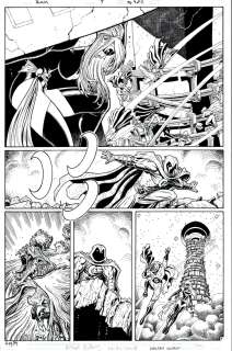Arthur Adams Walden Wong - Hulk #9 P 4 (Moon Knight, Ms. Marvel, Sentry, Wendigos!) 2008