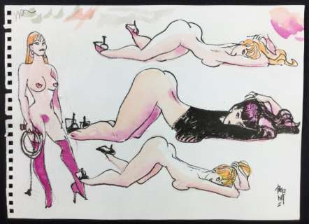 Bernet, Jordi | Original pencil Sketch  - Pin Up | Catawiki