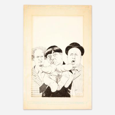 Lot 386 - Paul Gulacy, 3D Three Stooges #1 Cover Original Art (1986) | Landry Pop Auctions